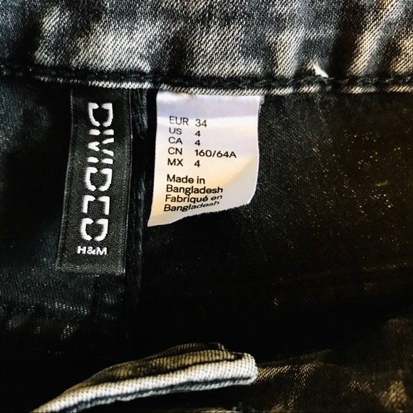 H&M Super High Waisted Acid Wash Jean - Picture 5 of 6